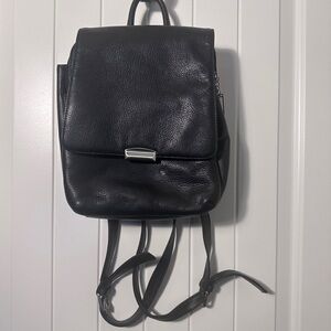 Black Leather Backpack